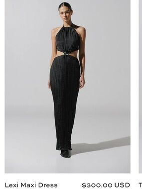Baobab Collection Black Halter Backless Maxi Dress
